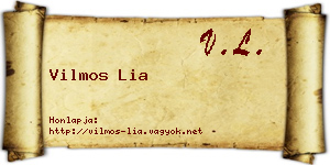 Vilmos Lia névjegykártya